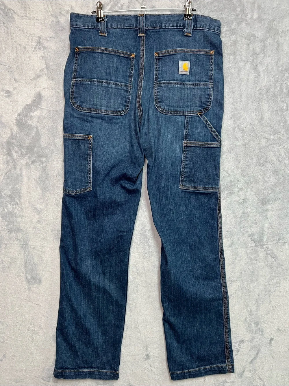 Carhartt Rugged Flex Relaxed Fit Utility Jeans Mens 32x30 Blue Work Denim BD2808